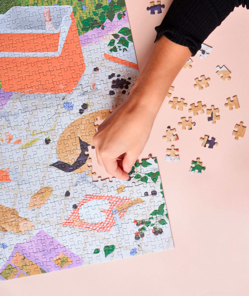 puzzle 1000 pièces made in france pique-nique voiture-3