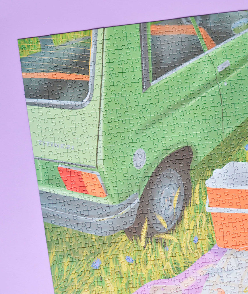 puzzle 1000 pièces made in france pique-nique voiture-6