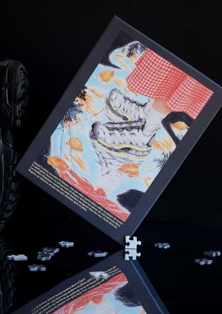 puzzle 1000 pièces pluie sneakers made in france-4